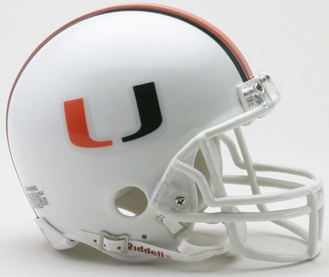 Miami Hurricanes NCAA Mini Football Helmet