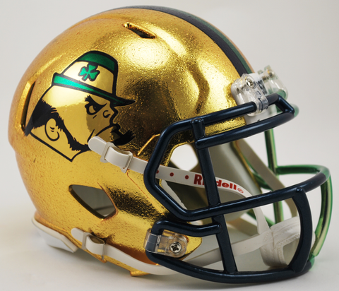 Notre Dame Fighting Irish Speed Football Helmet <B>2015 HydroSkin Boston Discontinued</B>