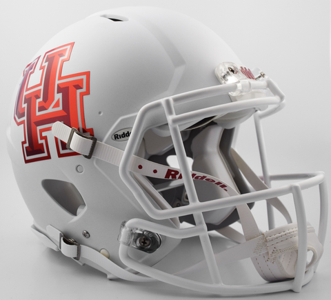 Houston Cougars Speed Football Helmet <B>Matte White</B>