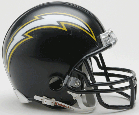 San Diego Chargers 1988 to 2006 Riddell Mini Replica Throwback Helmet