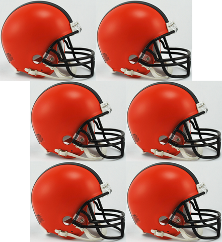 Cleveland Browns NFL Mini Football Helmet 6 count