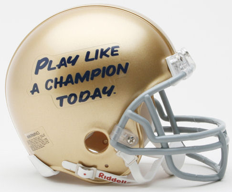 Notre Dame Fighting Irish NCAA Mini Football Helmet <B>Play Like a Champion</B>