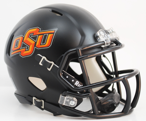 Oklahoma State Cowboys NCAA Mini Speed Football Helmet <B>Matte Black Discontinued</B>