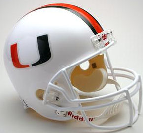 Miami Hurricanes Full Size Replica Football Helmet