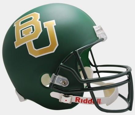 Baylor Bears Full Size Replica Football Helmet <B>Matte Green</B>