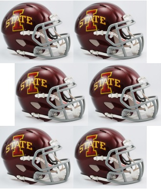 Iowa State Cyclones NCAA Mini Speed Football Helmet 6 count