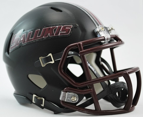 Southern Illinois Salukis NCAA Mini Speed Football Helmet <B>Matte Black Discontinued</B>