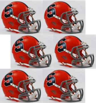 Syracuse Orangemen NCAA Mini Speed Football Helmet 6 count