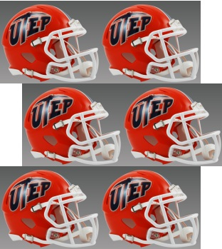 UTEP Miners NCAA Mini Speed Football Helmet 6 count