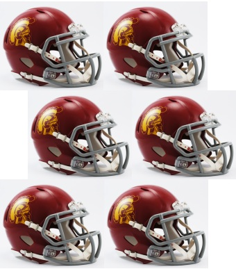 USC Trojans NCAA Mini Speed Football Helmet 6 count