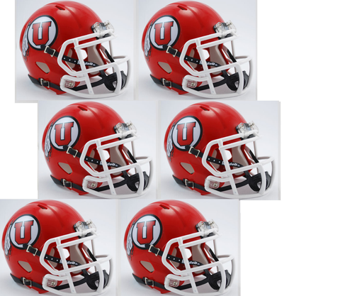 Utah Utes NCAA Mini Speed Football Helmet 6 count