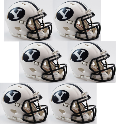 Brigham Young Cougars NCAA Mini Speed Football Helmet 6 count