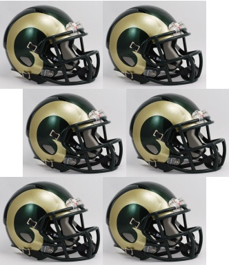 Colorado State Rams NCAA Mini Speed Football Helmet 6 count