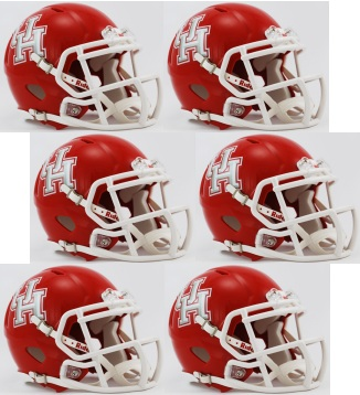 Houston Cougars NCAA Mini Speed Football Helmet 6 count