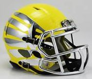 Oregon Ducks LiquidMetal Mini Football Helmet <B>Liquid Lightning HydroSkin</B>