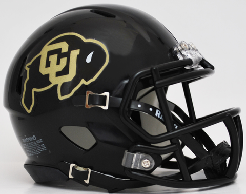 Colorado Buffaloes NCAA Mini Speed Football Helmet <B>Matte Black</B>