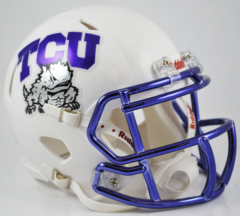 TCU Horned Frogs NCAA Mini Speed Football Helmet <B>Chrome Decal</B>