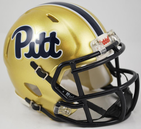 Pittsburgh Panthers NCAA Mini Speed Football Helmet <B>Pitt Script</B>