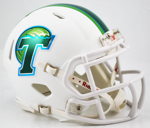 Tulane Green Wave NCAA Mini Speed Football Helmet <B>Matte White</B>