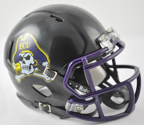 East Carolina Pirates NCAA Mini Speed Football Helmet <B>Black</B>