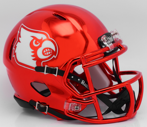 Louisville Cardinals NCAA Mini Speed Football Helmet <B>Red Chrome</B>