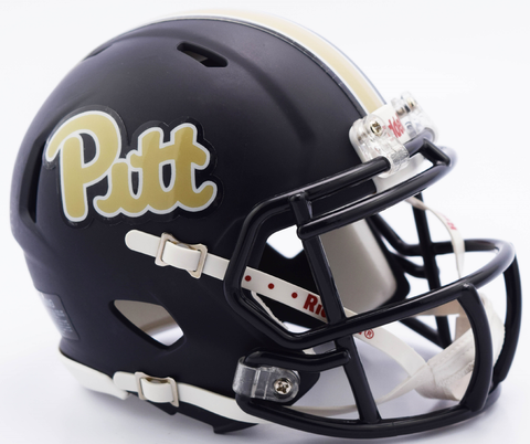 Pittsburgh Panthers NCAA Mini Speed Football Helmet <B>Matte Navy Script</B>