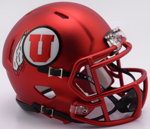 Utah Utes NCAA Mini Speed Football Helmet <B>NEW 2017 Red Pearl</B>