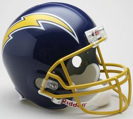 San Diego Chargers 1974 to 1987 Full Size Replica Throwback Helmet