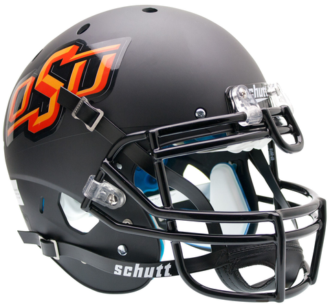 Oklahoma State Cowboys Authentic College XP Football Helmet Schutt <B>Matte Black</B>