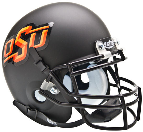 Oklahoma State Cowboys Mini XP Authentic Helmet Schutt <B>Matte Black</B>