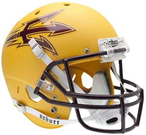 Arizona State Sun Devils Full XP Replica Football Helmet Schutt <B>Matte Gold</B>