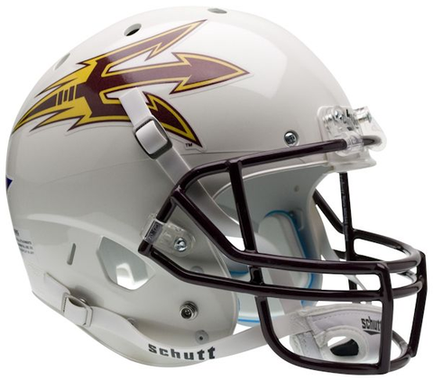 Arizona State Sun Devils Full XP Replica Football Helmet Schutt <B>White</B>