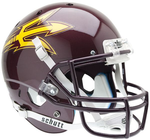 Arizona State Sun Devils Full XP Replica Football Helmet Schutt <B>Maroon</B>