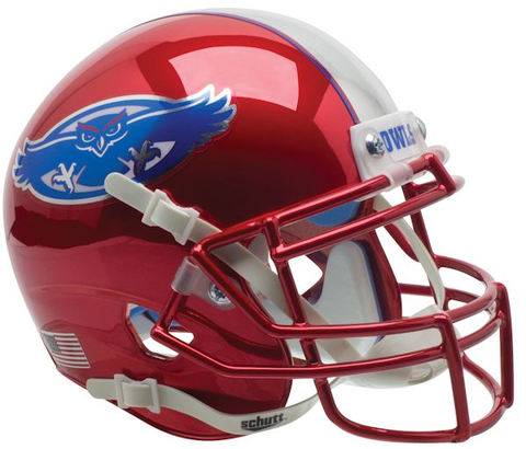 Florida Atlantic Owls Mini XP Authentic Helmet Schutt <B>Chrome</B>