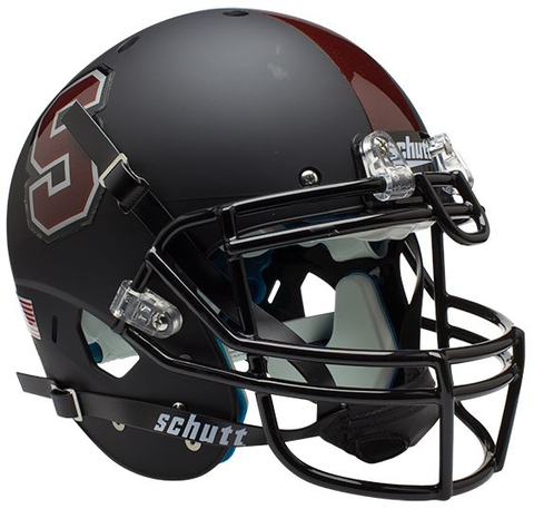 Stanford Cardinal Authentic College XP Football Helmet Schutt <B>Matte Black</B>