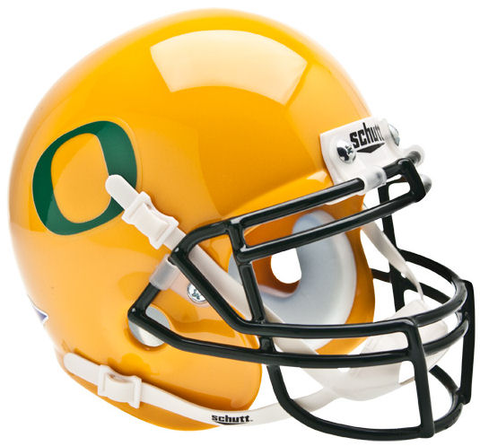 Oregon Ducks Mini XP Authentic Helmet Schutt <B>Gold</B>