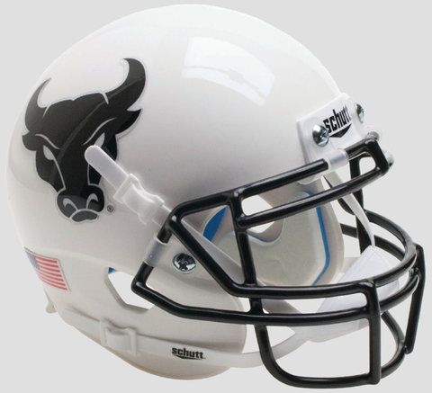 Buffalo Bulls Authentic College XP Football Helmet Schutt <B>White Black Mask</B>