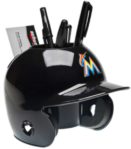 Miami Marlins Miniature Batters Helmet Desk Caddy