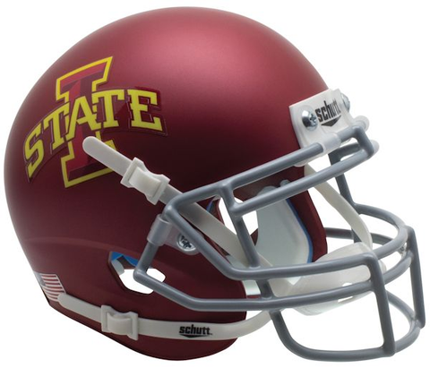 Iowa State Cyclones Mini XP Authentic Helmet Schutt <B>Matte Maroon</B>