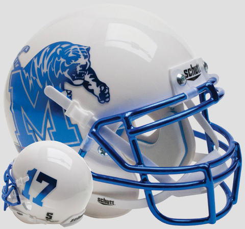 Memphis Tigers Authentic College XP Football Helmet Schutt <B>White</B>