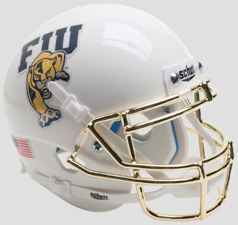 Florida International Mini XP Authentic Helmet Schutt <B>White with Chrome Mask</B>