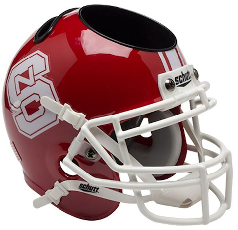 North Carolina State Wolfpack Miniature Football Helmet Desk Caddy <B>Red</B>