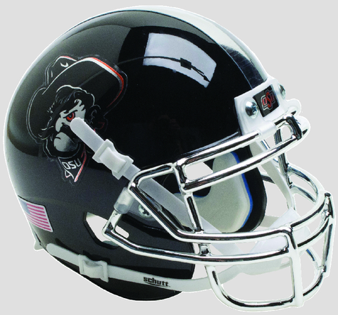 Oklahoma State Cowboys Authentic College XP Football Helmet Schutt <B>Black Icy Pistol Pete</B>