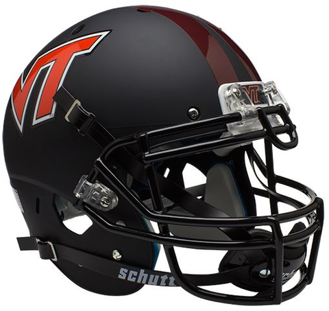 Virginia Tech Hokies Authentic College XP Football Helmet Schutt <B>Matte Black</B>