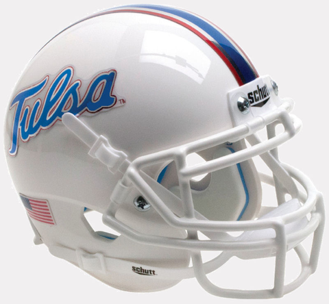 Tulsa Golden Hurricane Authentic College XP Football Helmet Schutt <B>Chrome Decals</B>