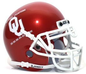 Oklahoma Sooners National Champions Schutt Mini Authentic Helmet