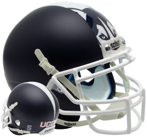 Connecticut Huskies Mini XP Authentic Helmet Schutt <B>Matte Blue<B>