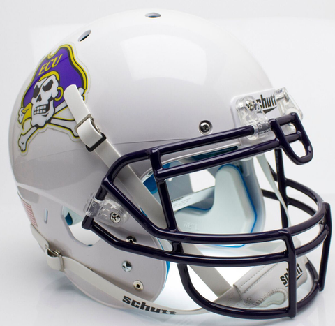 East Carolina Pirates Authentic College XP Football Helmet Schutt <B>White</B>