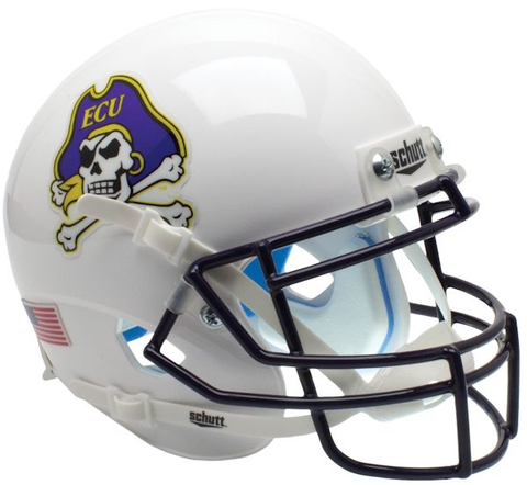 East Carolina Pirates Mini XP Authentic Helmet Schutt <B>White</B>