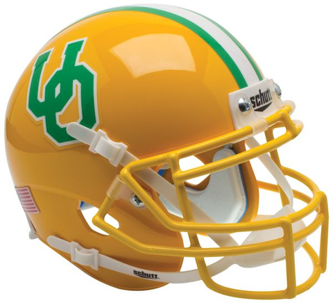 Oregon Ducks Mini XP Authentic Helmet Schutt <B>Yellow 1984-94 Throwback</B>